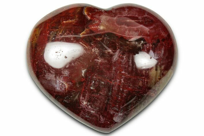 Polished Triassic Petrified Wood Heart - Madagascar #355636